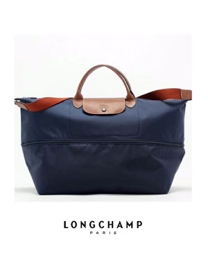 LC049*LONGCHAMP LE PLIAGE EXPANDABLE TRAVEL TOTE 1199089 (NAVY) 